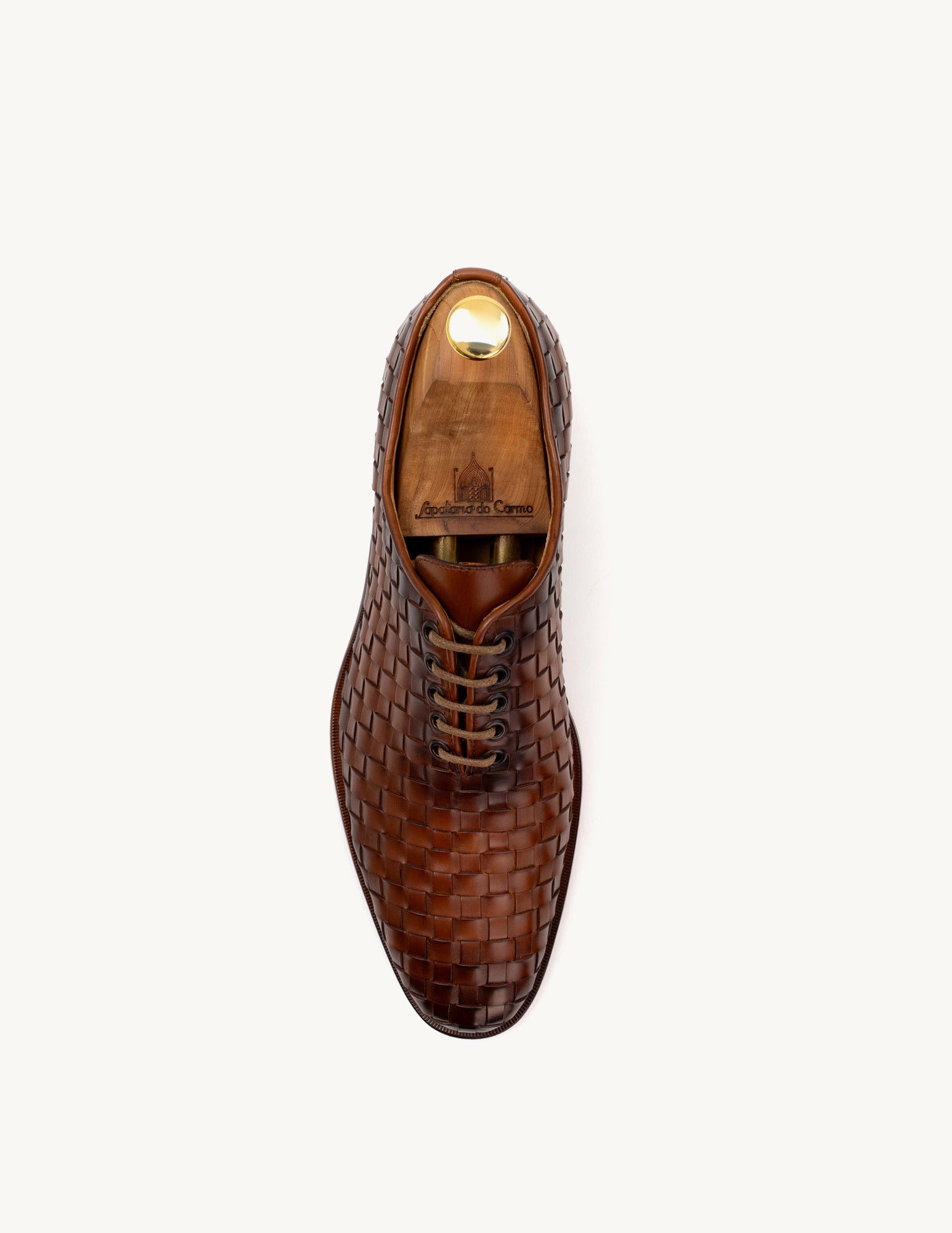 Sapato Oxford Entrancado Paolo Cognac
