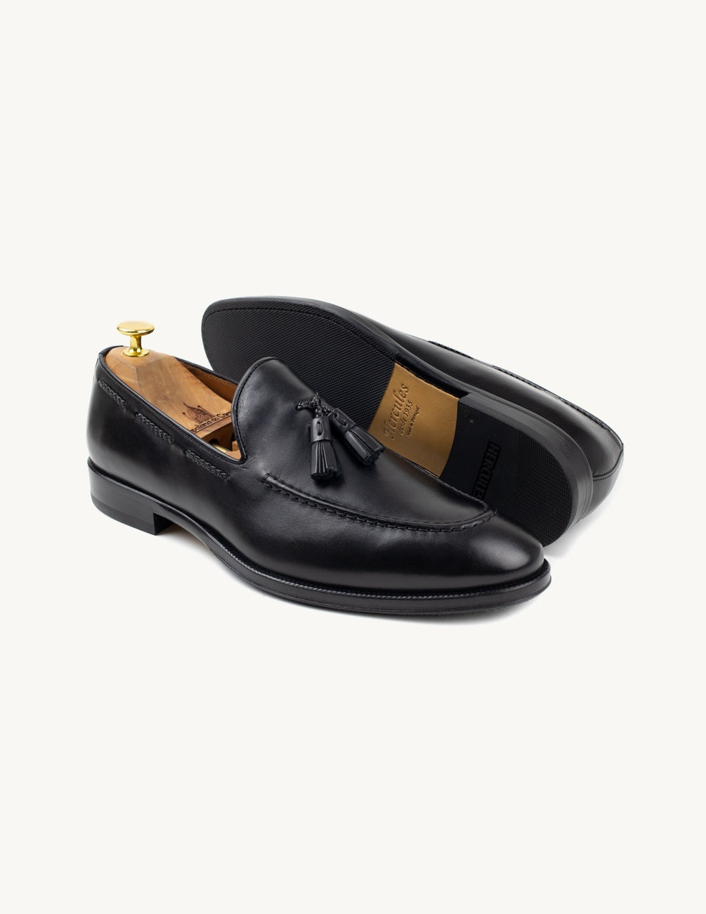 Loafer preto Homem pele genuína