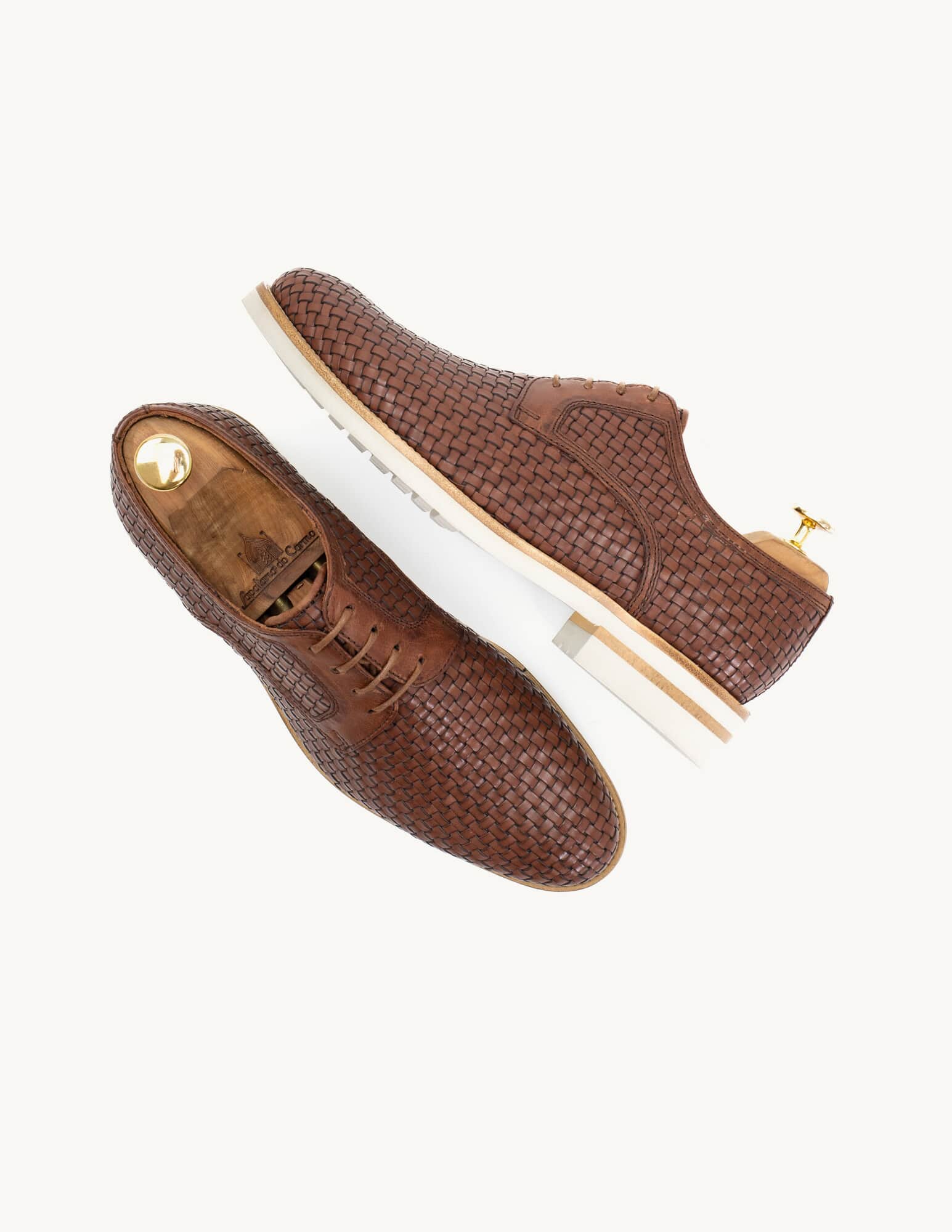 Baltazar Brown Braided Derby Shoe