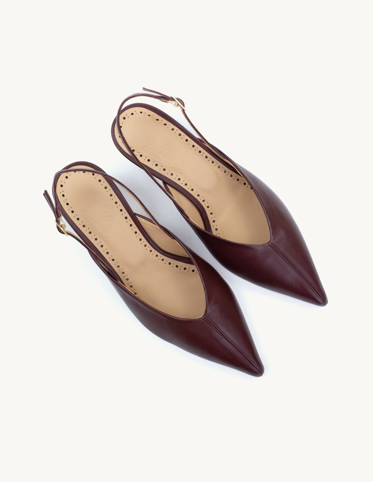 Maia Beige and Bordeaux Slingback