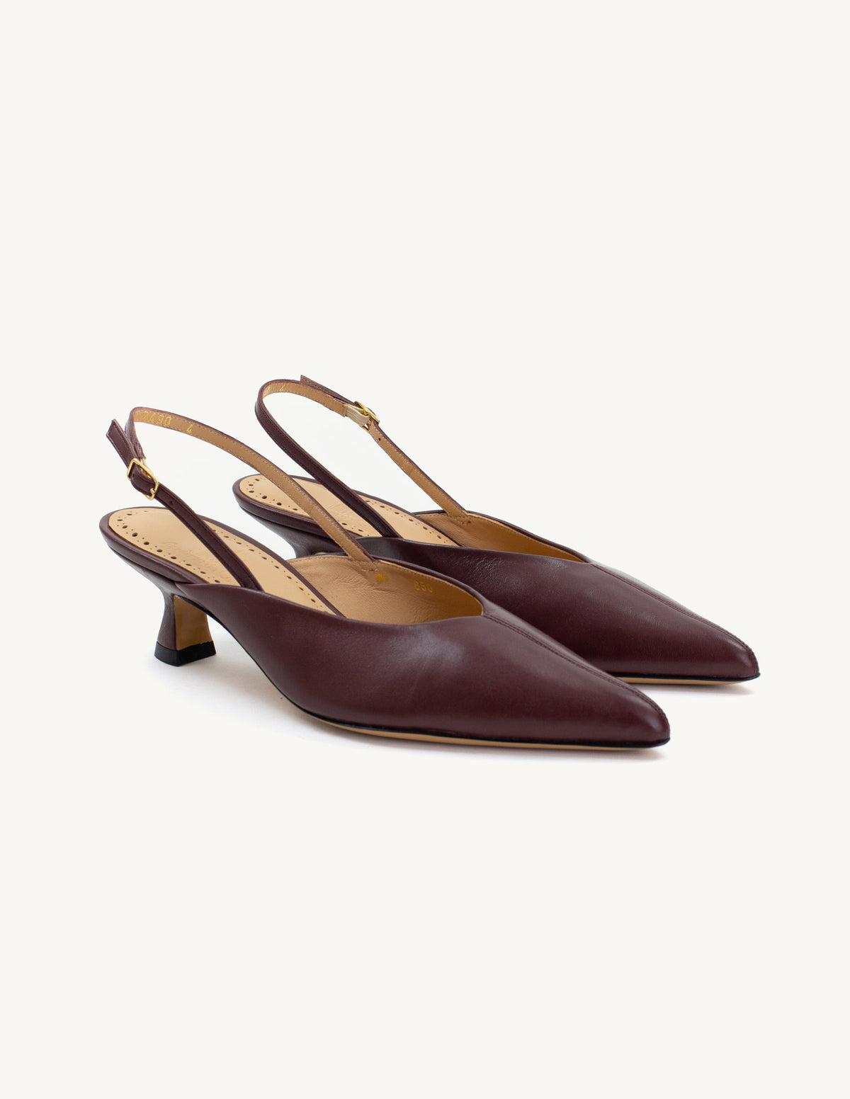 Maia Beige and Bordeaux Slingback
