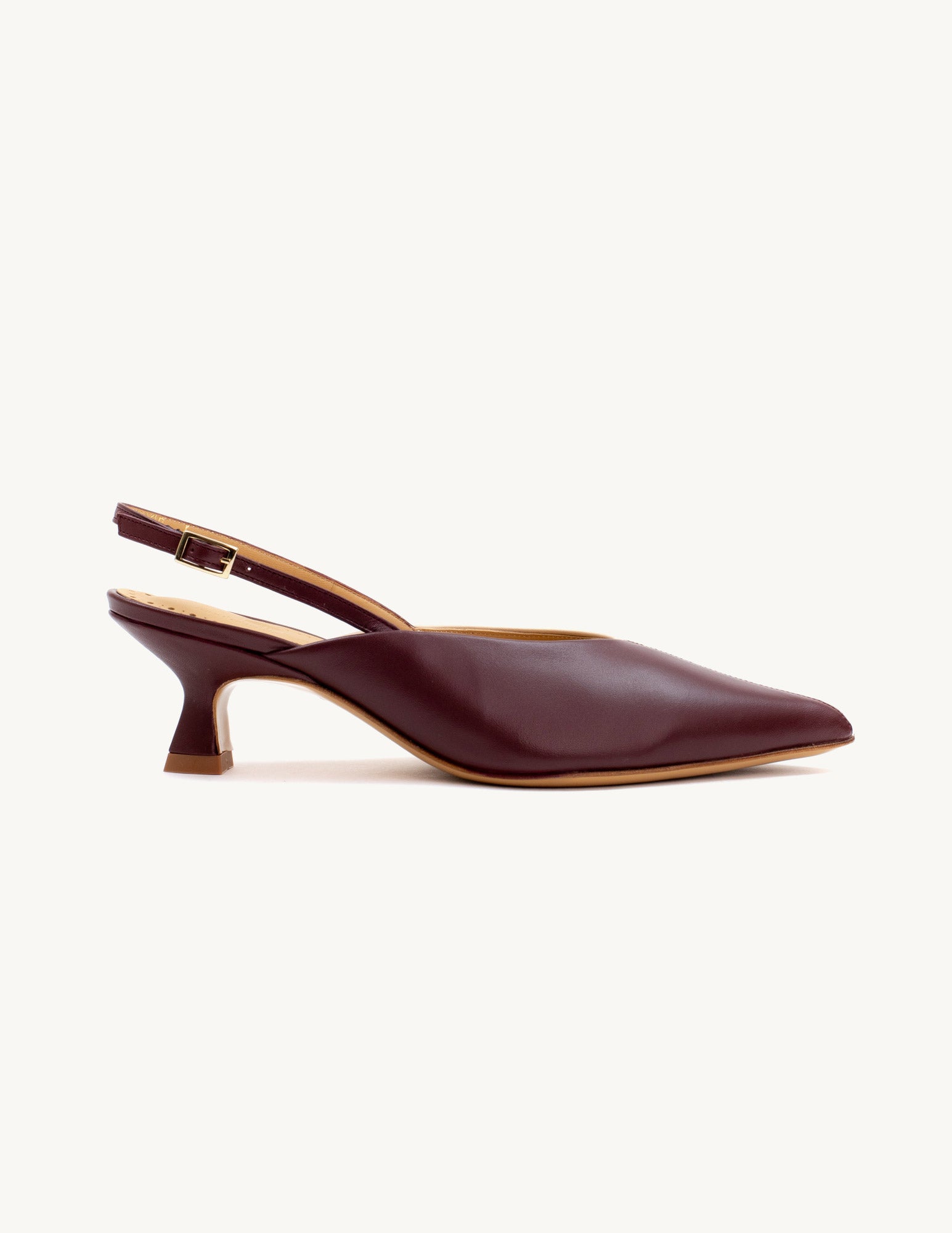 Sapato Maia Bege e Bordeaux
