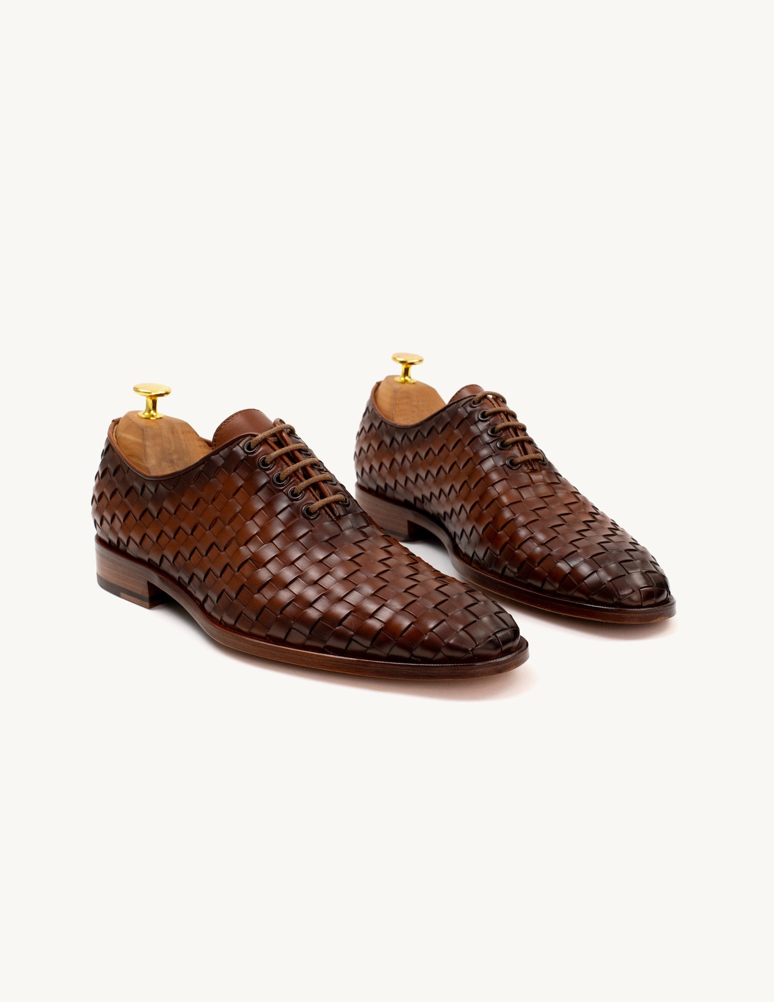 Sapato Oxford Entrancado Paolo Cognac
