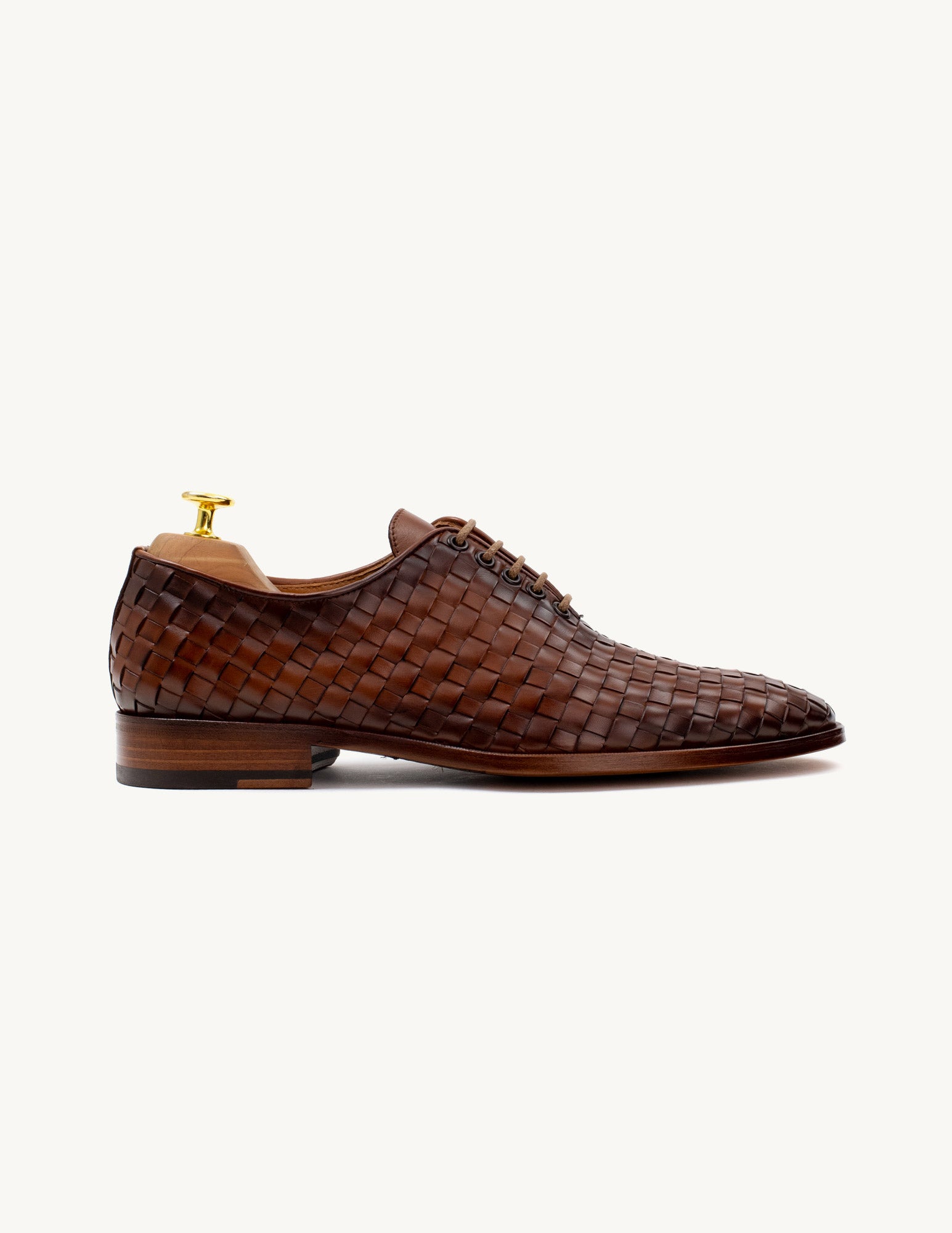 Sapato Oxford Entrancado Paolo Cognac