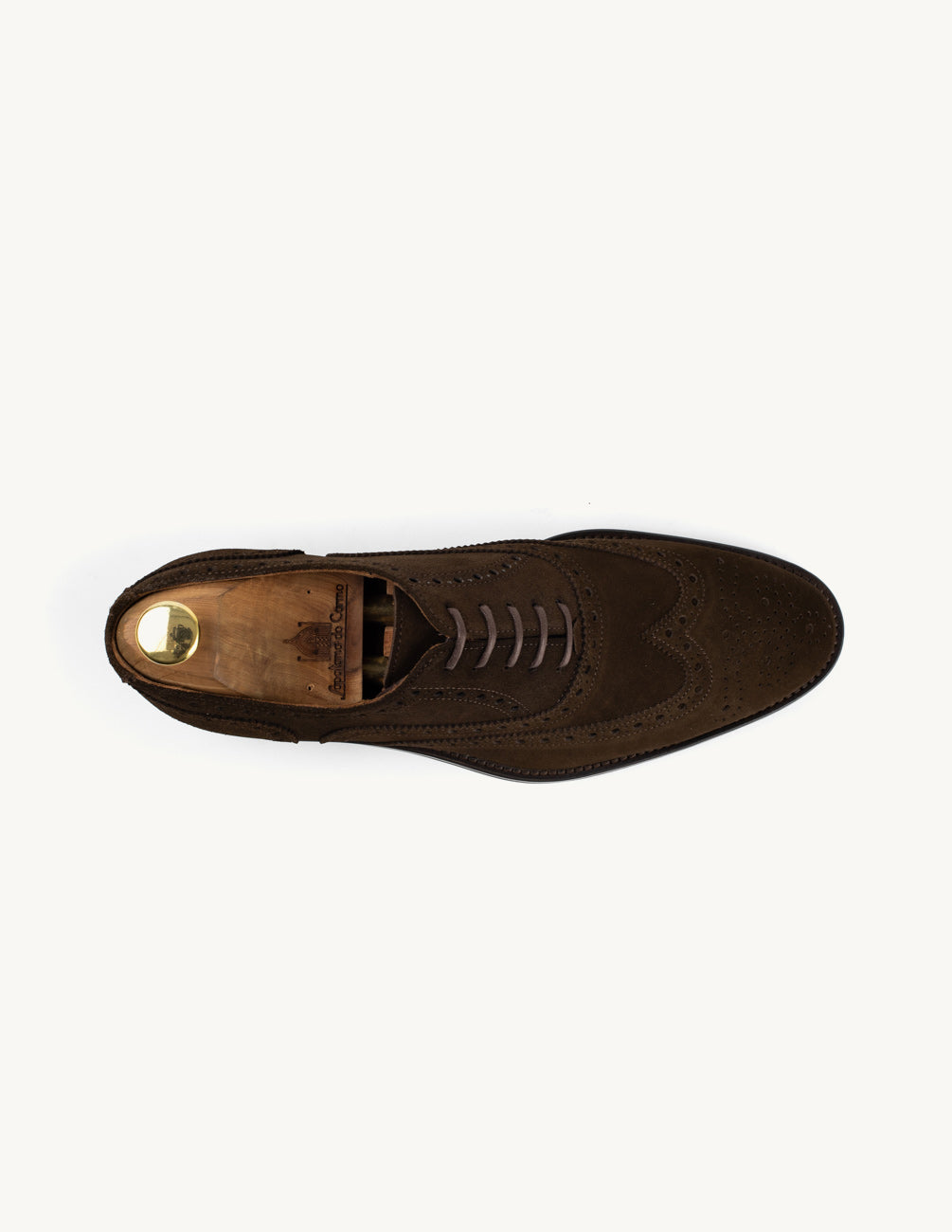 Oxford brogue brown suede