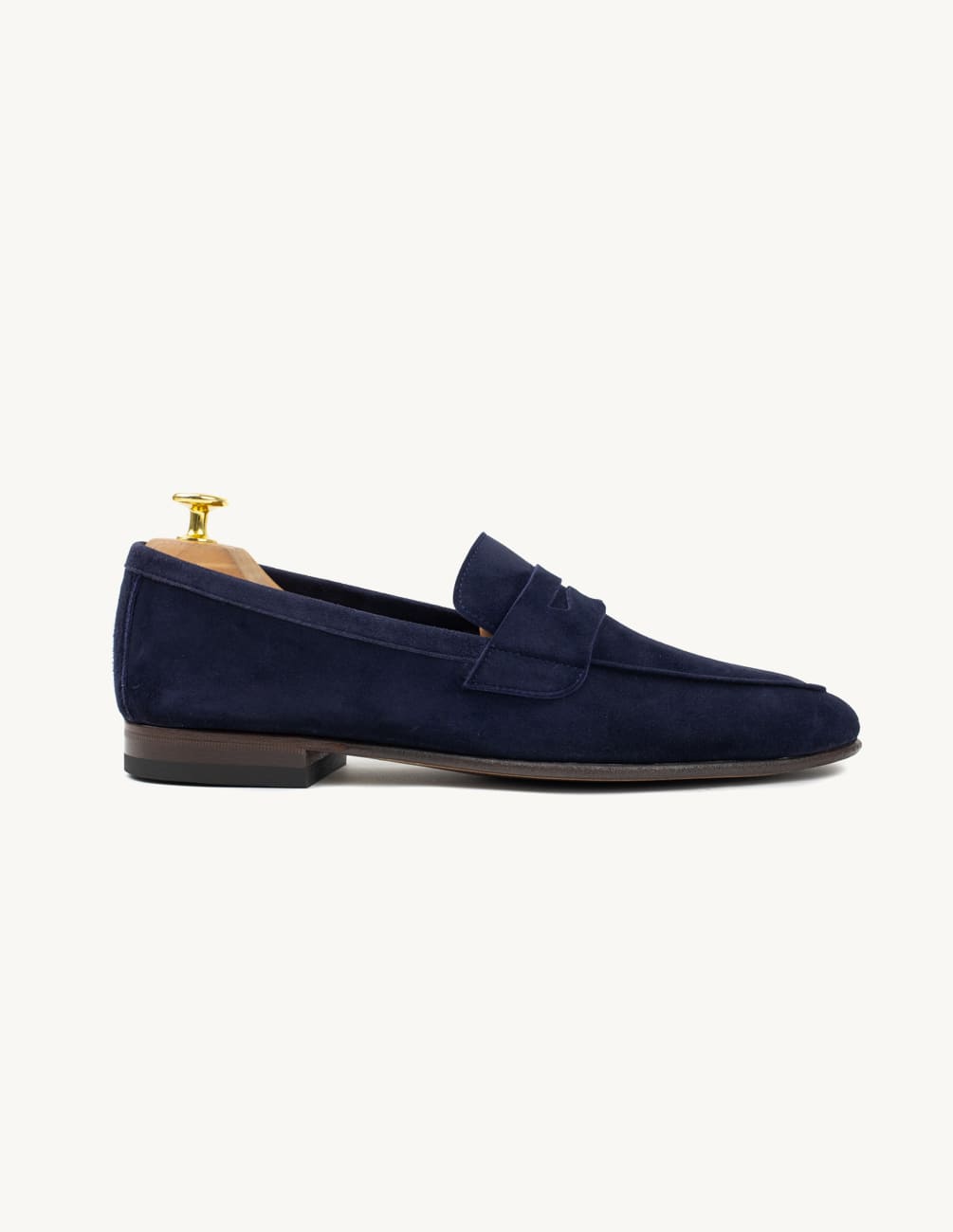Penny loafer camurça azul navy