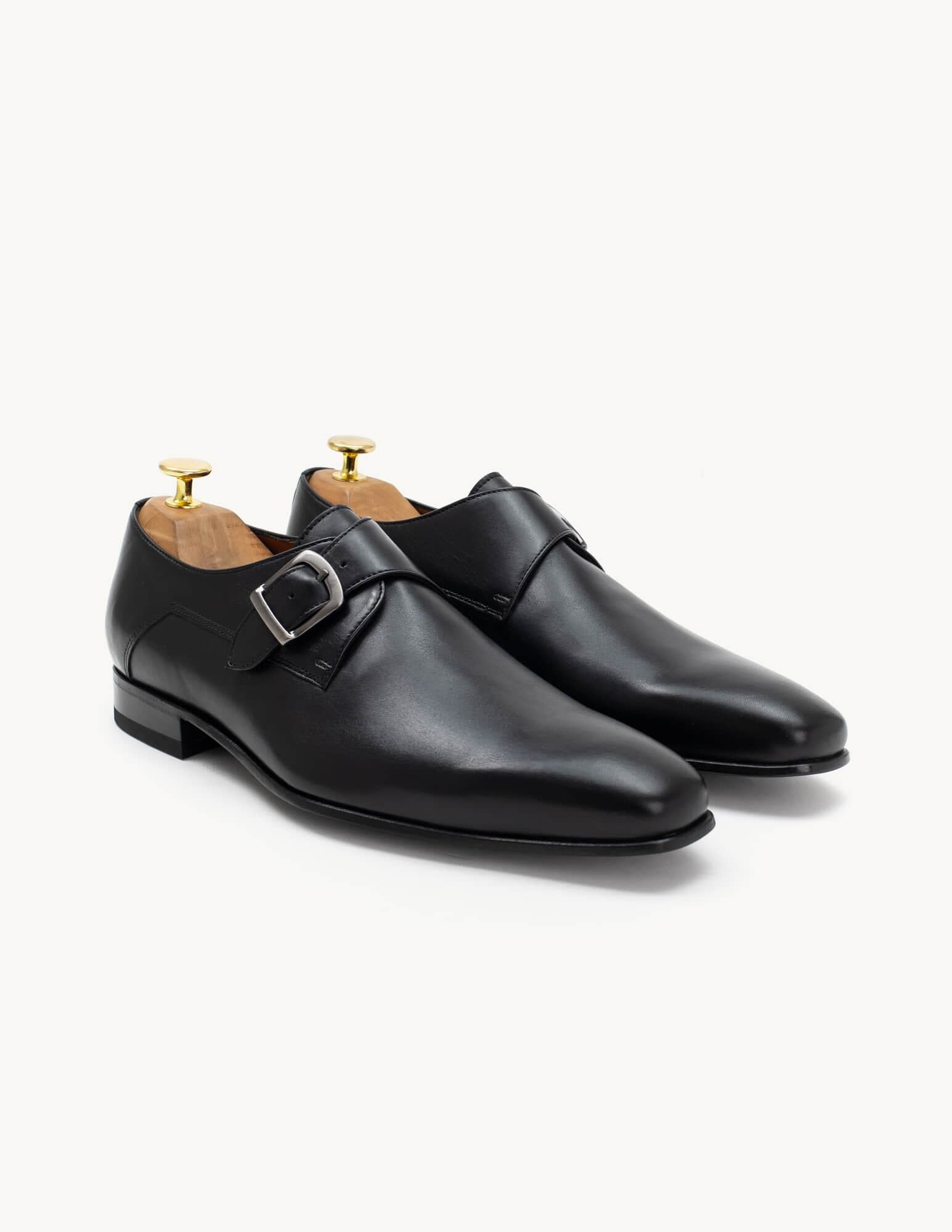Gaspar Black Buckle Shoe 