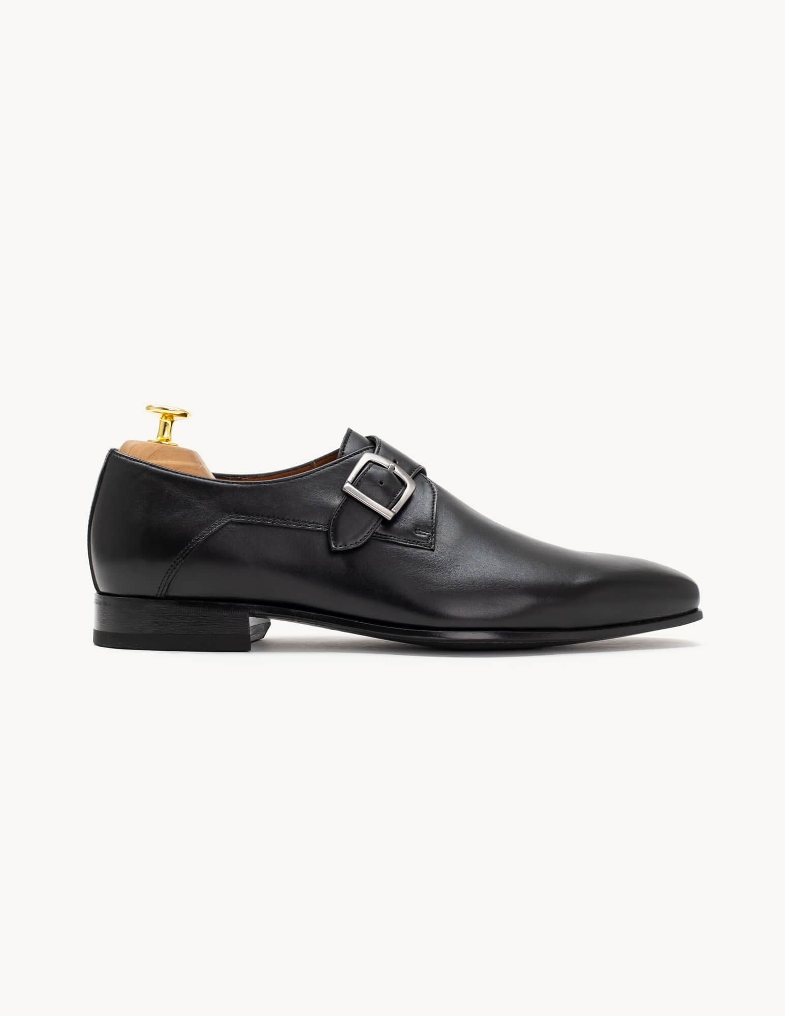Gaspar Black Buckle Shoe 