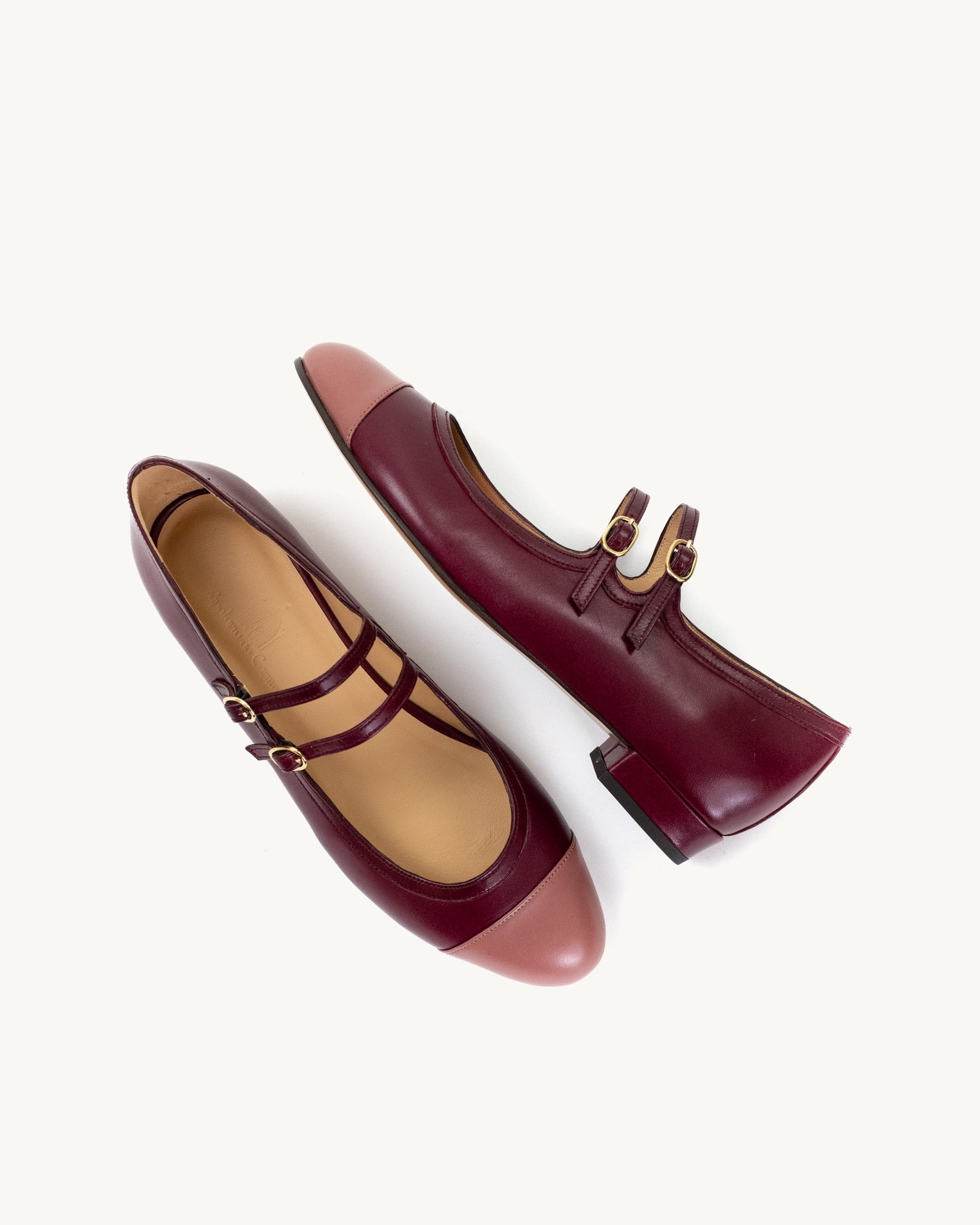 Sapato Raso Martina Bordeaux e rosa