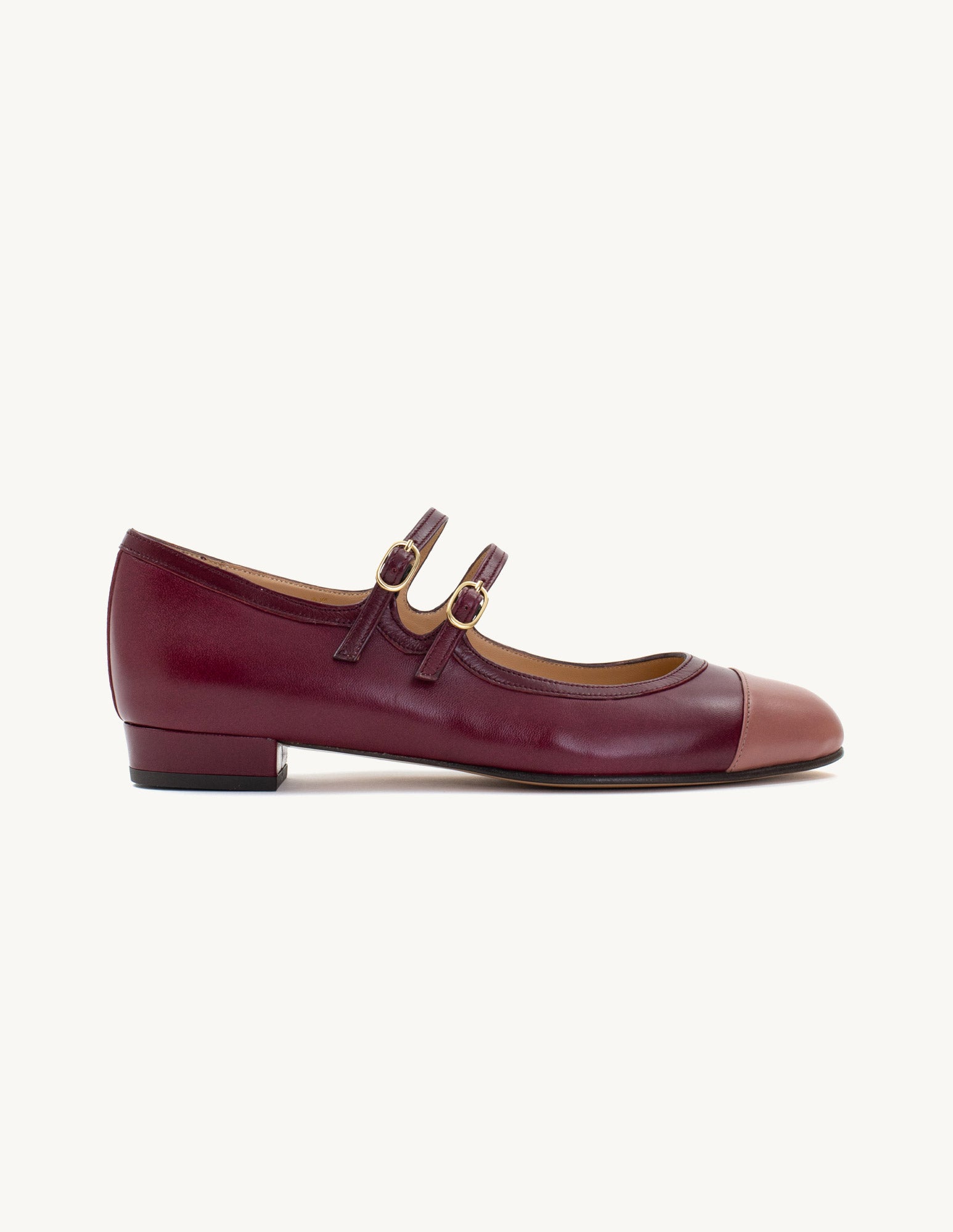 Sapato Raso Martina Bordeaux e rosa