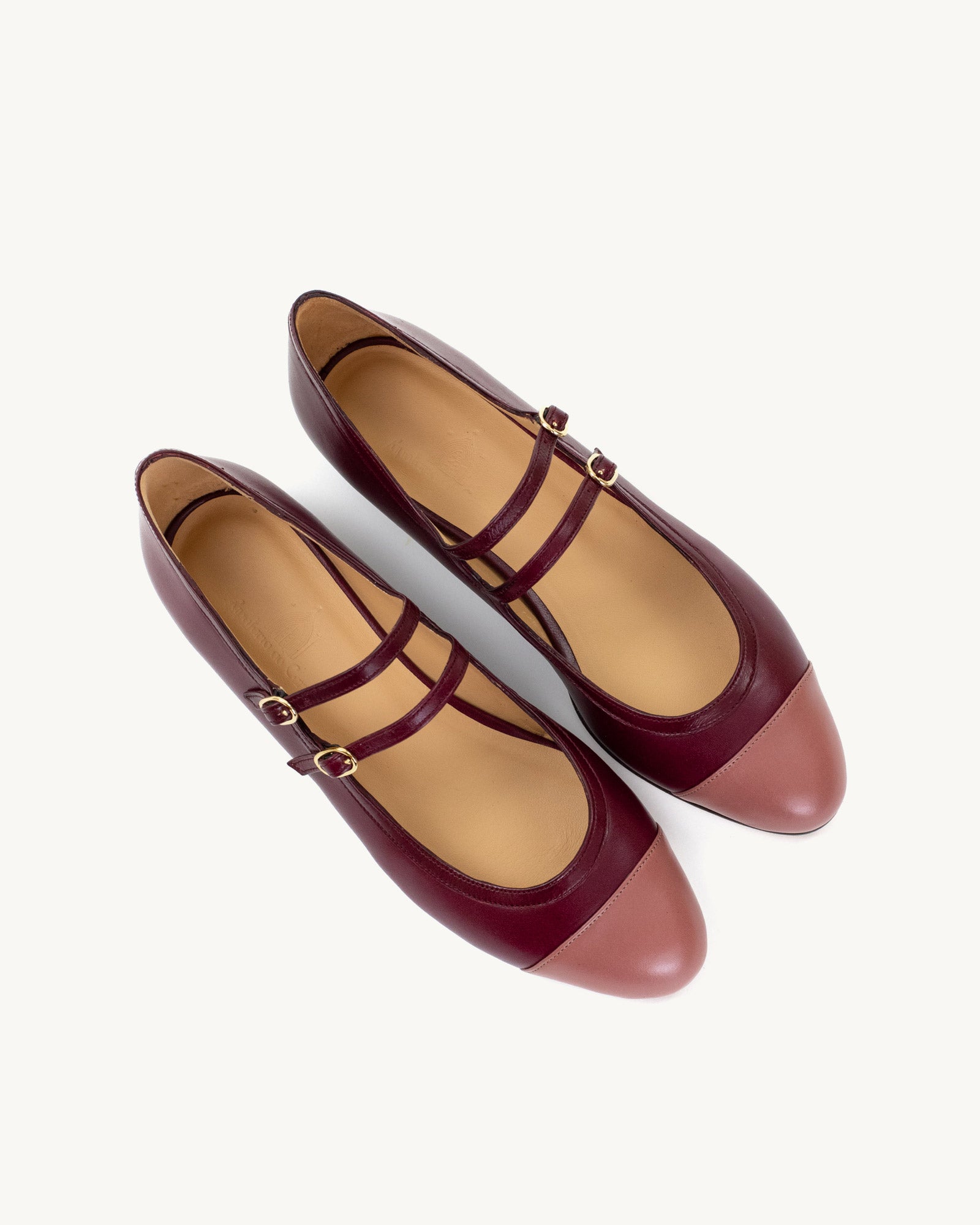 Sapato Raso Martina Bordeaux e rosa