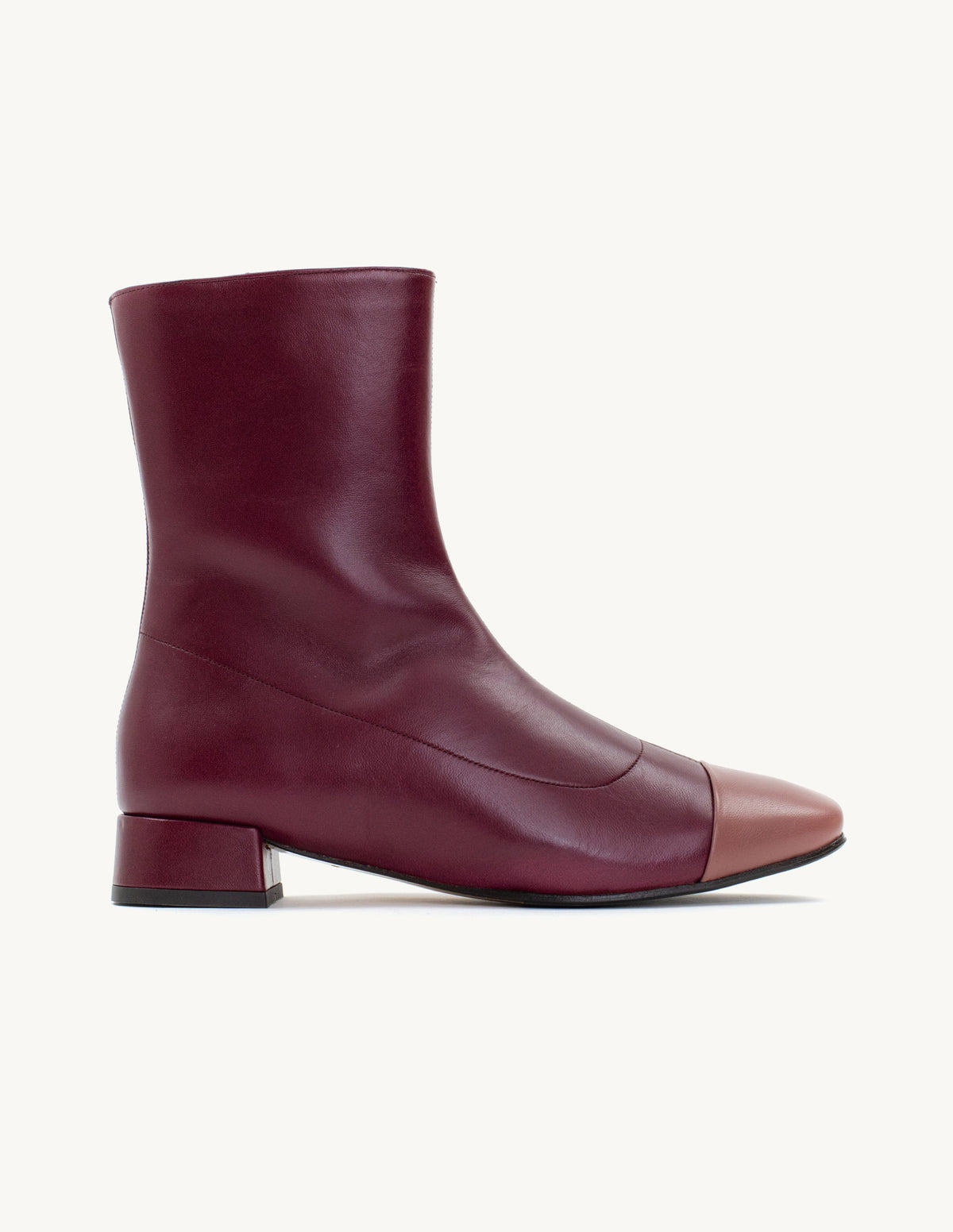 Botas Irís Bordeaux e rosa