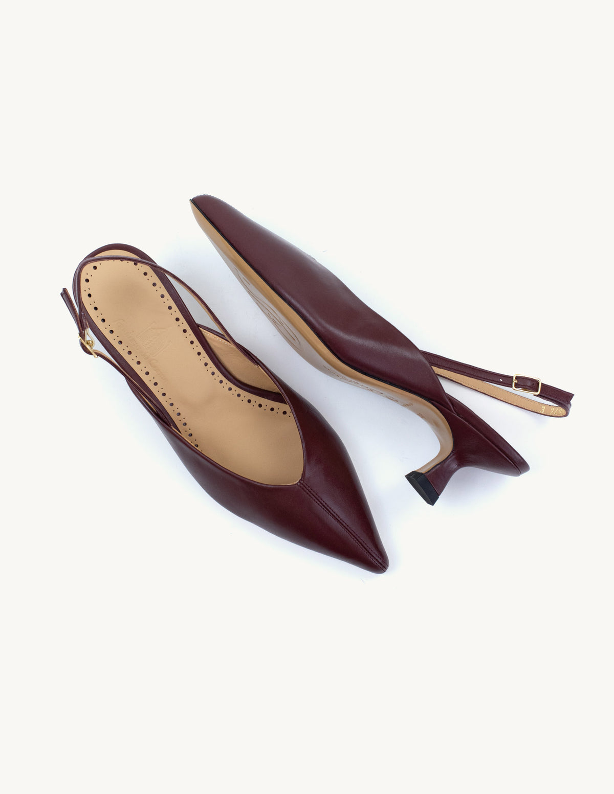 Maia Beige and Bordeaux Slingback