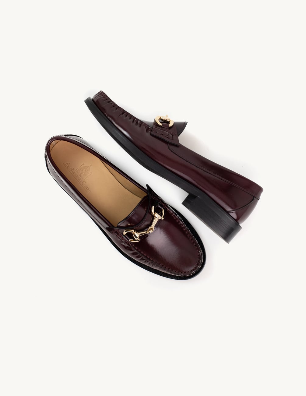 Loafer com Fivela estilo Gucci em bordô polido | Sapataria do Carmo
