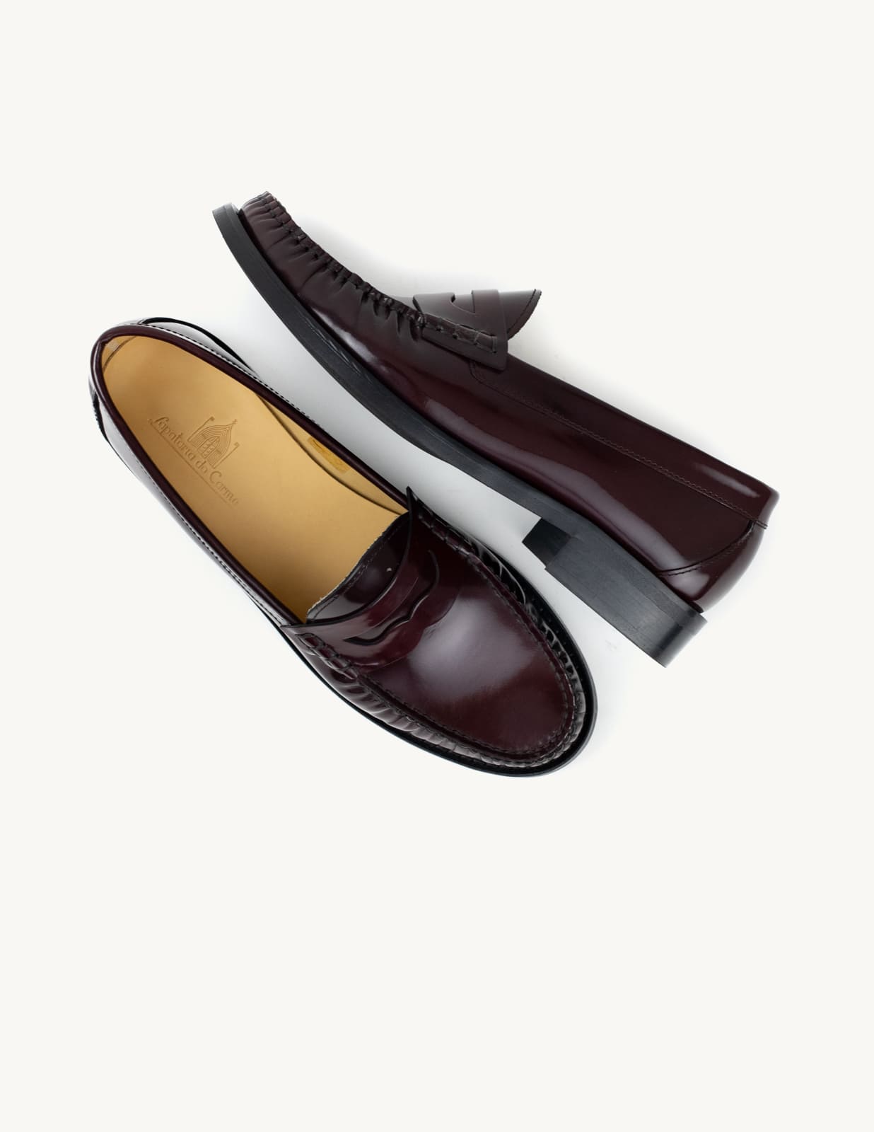 Penny Loafer de cor bordeaux pele polida | Sapataria do Carmo