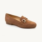 Mocassim Gucci camurça castanho