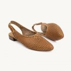 The Mary flat sandal in Brown