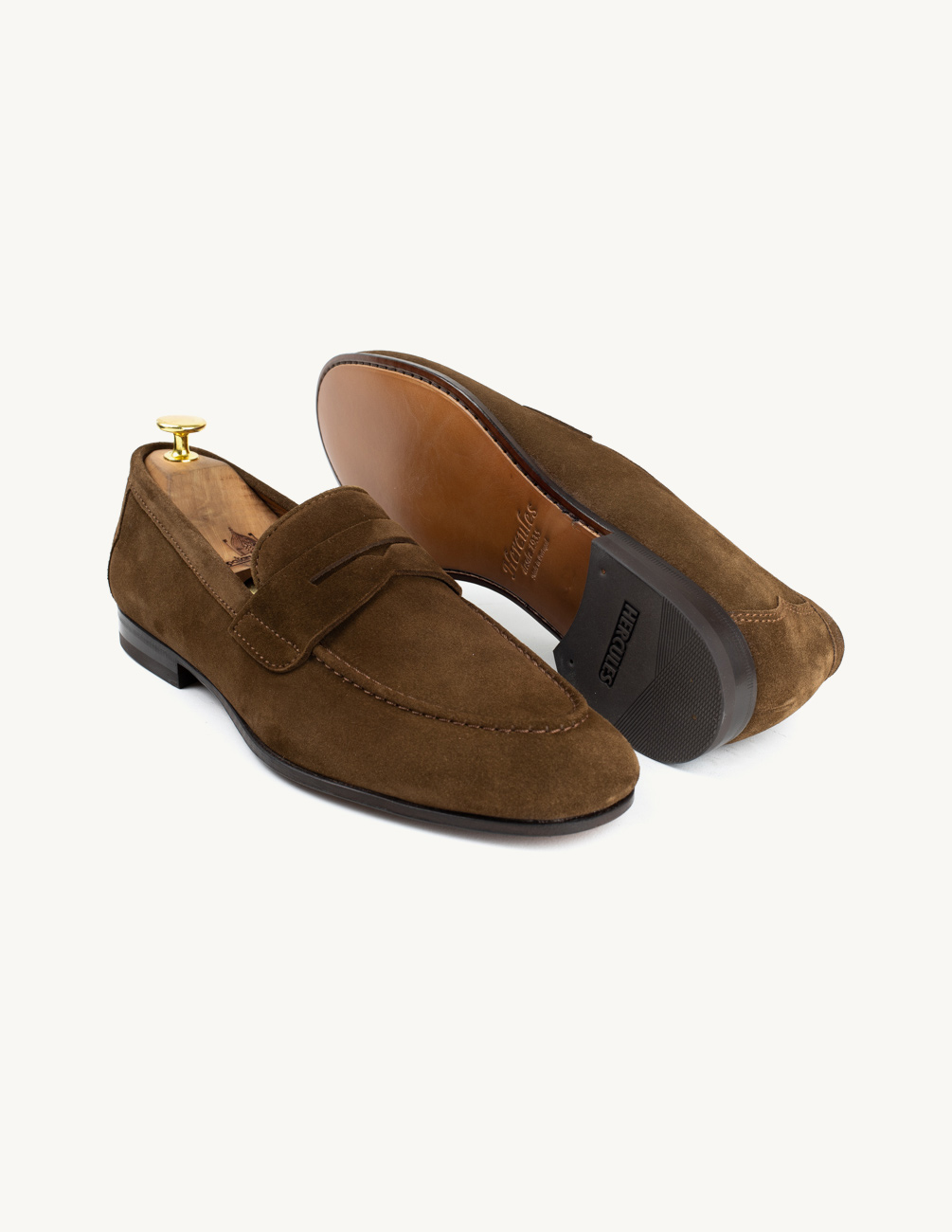 penny loafer brown suede