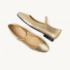 Alice - Style Mary Jane golden shoe