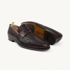 H82905C Penny Loafer CAastanho entrançado