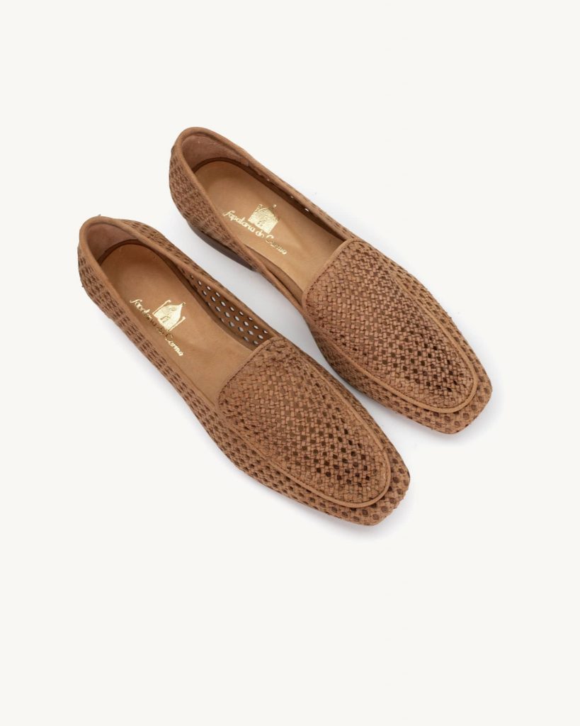Loafer senhora pele perfurada