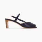 sandalia salto alto azul navy